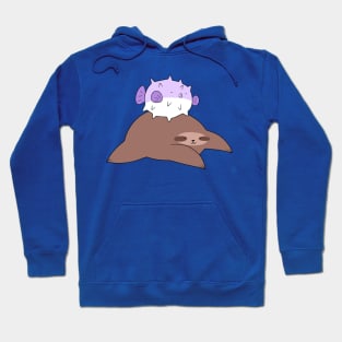 Sloth and Puffer Fish Hoodie